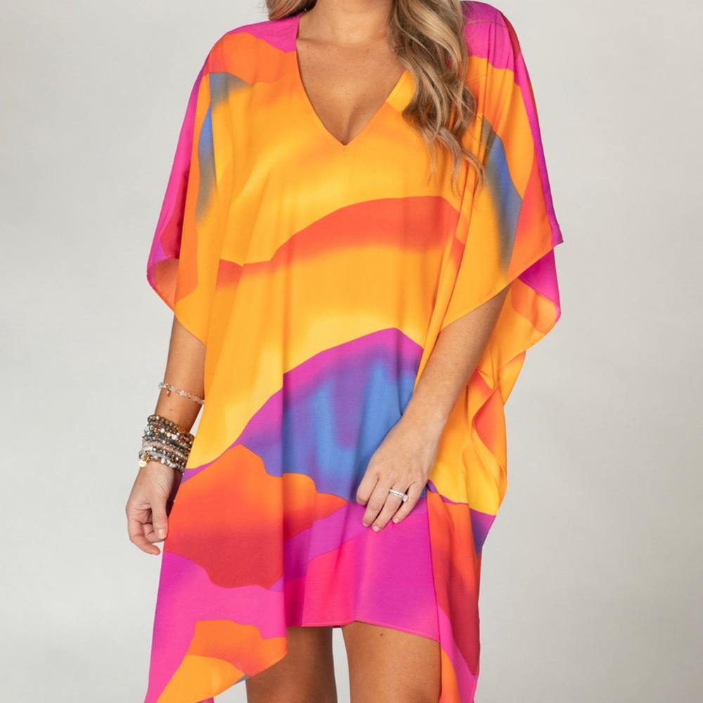 BuddyLove Tunic Mini Dress - colorful Sunset pattern
